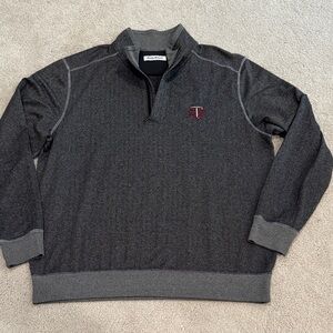 Tommy Bahama Men's Gray Quarter-Zip Texas A&M Sweater